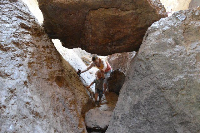 Kiesa and Julian exit the Balconies Cave