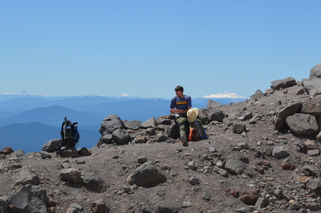 Willy on the side of South Sister