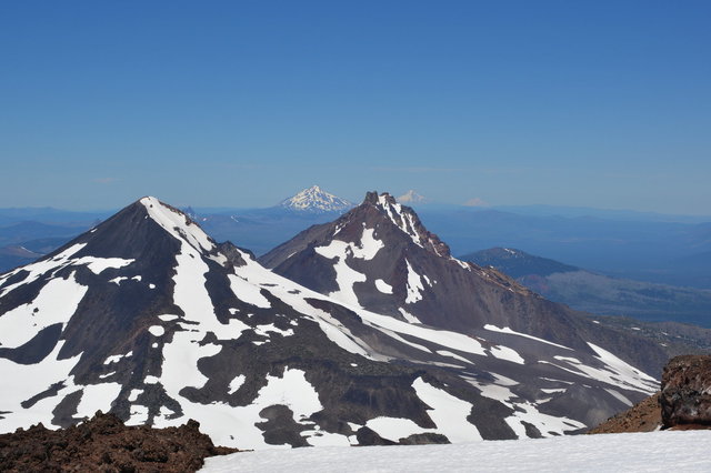 Two Sisters, Mount Jefferson, Mount Hood, and Mount Adams