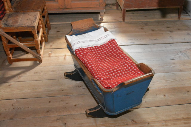 Baby cradle at Seurasaari Open-Air Museum