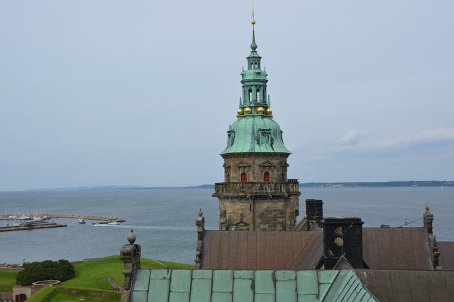 Tower at Kronborg and the Øresund Straight