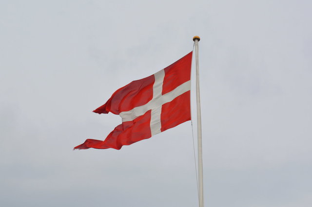 Danish flag flying at Kronborg