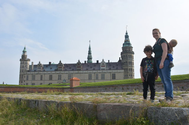 Calvin and Kiesa (and Julian) at Kronborg