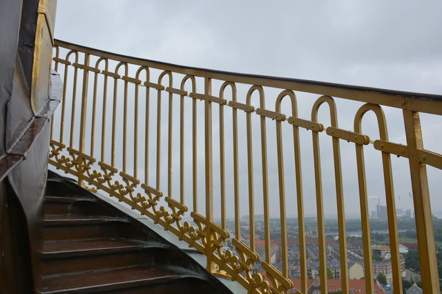 Spiral stairs climbing the spire of Church of Our Saviour