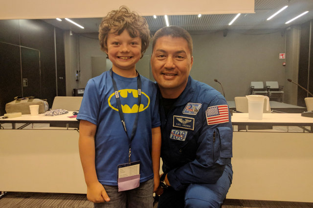 Calvin with astronaut Kjell Lindgren