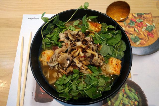 Noodle bowl at Wagamama in Heathrow Terminal 5