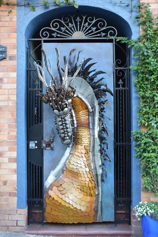 Dragon on a door