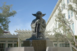 Yoda fountain at the Letterman Digital Arts Center