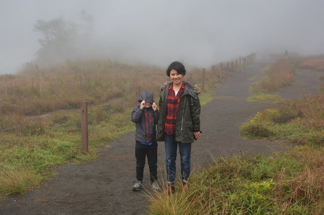 Calvin and Sasa on the Steaming Bluff above Kilauea Caldera