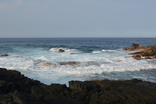 Waves crash at Richardson's Beach Park