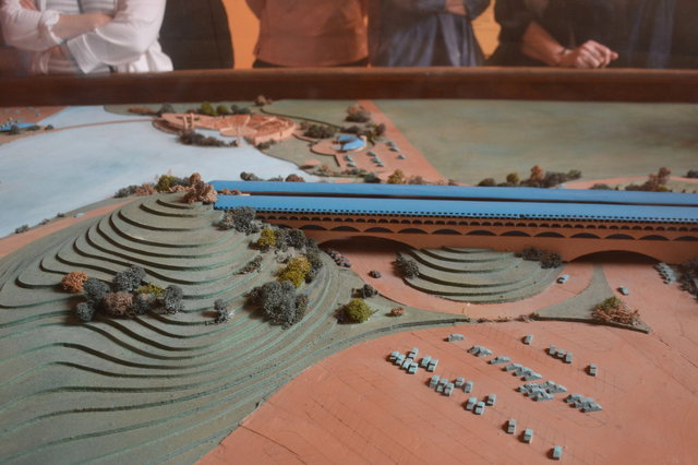 Architectural site model of the Marin County Civic Center