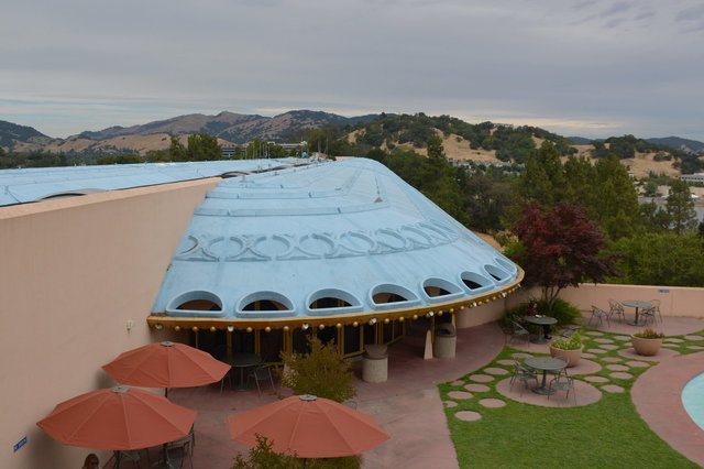 Dome roof over the cafeteria at the Marin County Civic Center