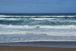 Waves crash on the beach at Point Reyes