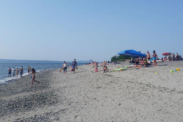 Beach at Golden Gardens in summer