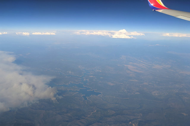 Carr Fire burning above Lake Shasta