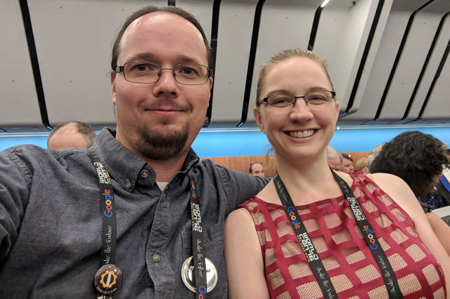 Jaeger and Kiesa at the Hugo Awards at Worldcon 76