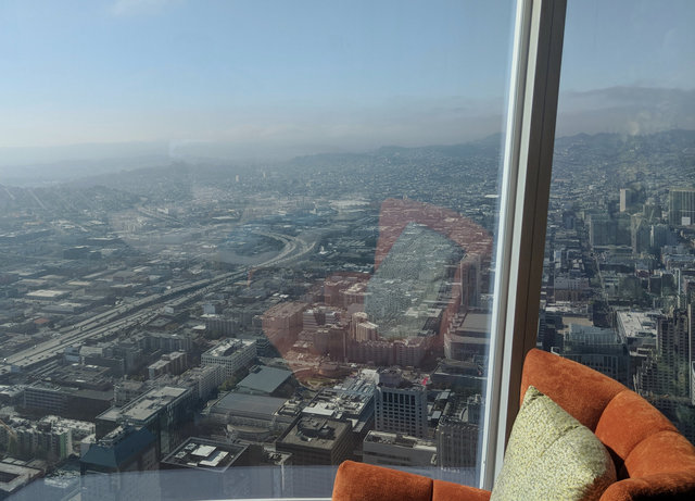 Looking down on SoMa and the Mission from the top of Salesforce Tower