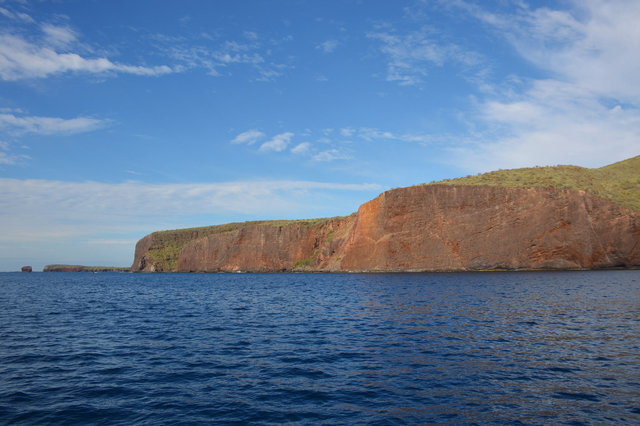 Volcanic cliffs on Lanai Island