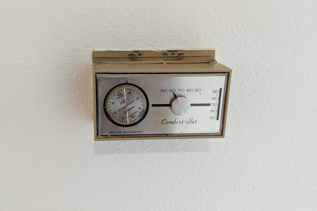 Thermostat in the Wallingford Eighties House