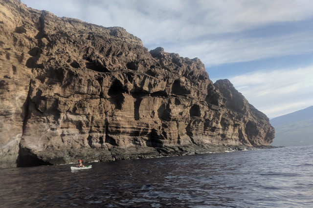 Kayaking outside Molokini Crater