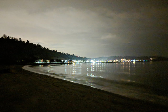 Shilshole Bay from Golden Gardens at night