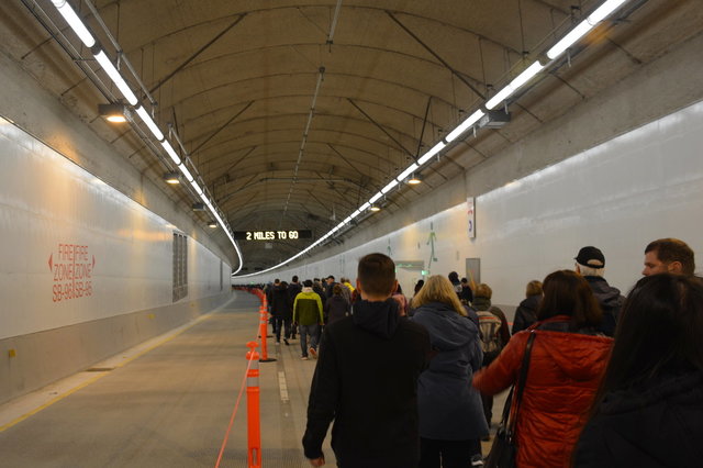 Walking through the SR-99 tunnel