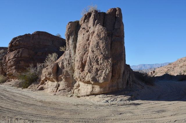 Rock formation in Borrego Mountain Wash