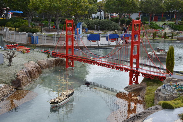 The Golden Gate Bridge and Balclutha in Lego