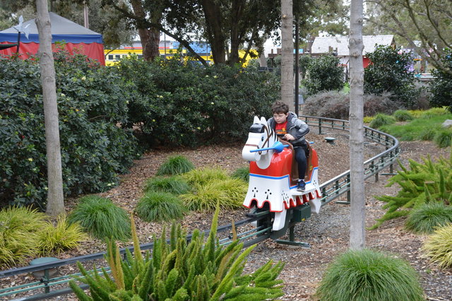 Calvin rides The Royal Joust at Legoland