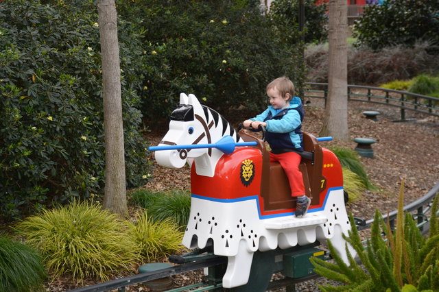 Julian rides The Royal Joust at Legoland