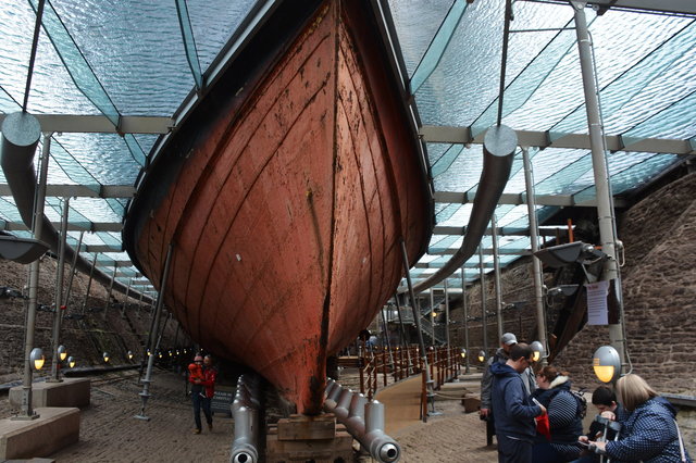 Bow of SS Great Britain in drydock