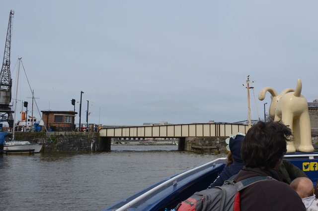 On board a ferry approaching the Prince Street Bridge