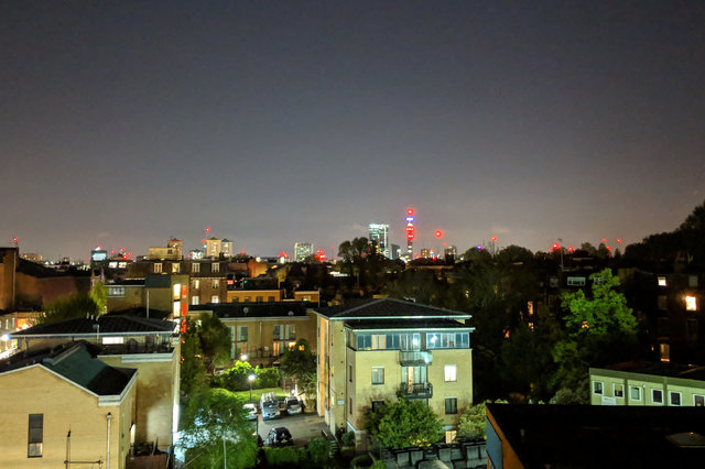 London at night, featuring BT Tower