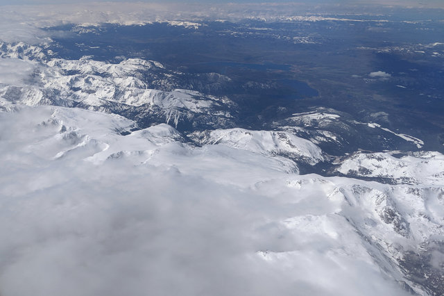 Rocky Mountain National Park covered in snow and clouds