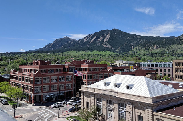 Downtown Boulder and Green Mountain