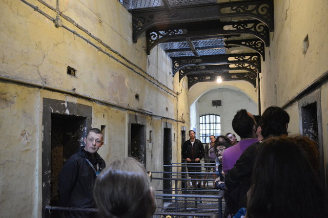 Tour guide inside Kilmainham Gaol