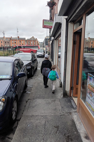 Calvin and Julian on Bridgefoot Street in Dublin