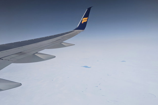 TF-FIP in flight over Greenland