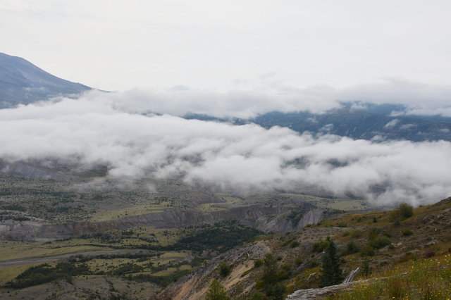 Looking down into the North Fork Toutle River