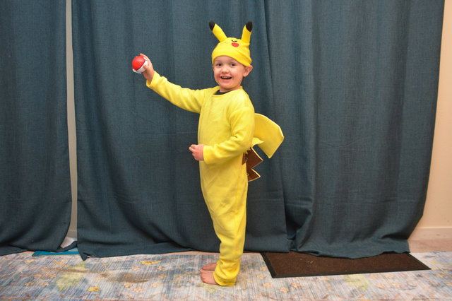 Julian as Pikachu for Halloween