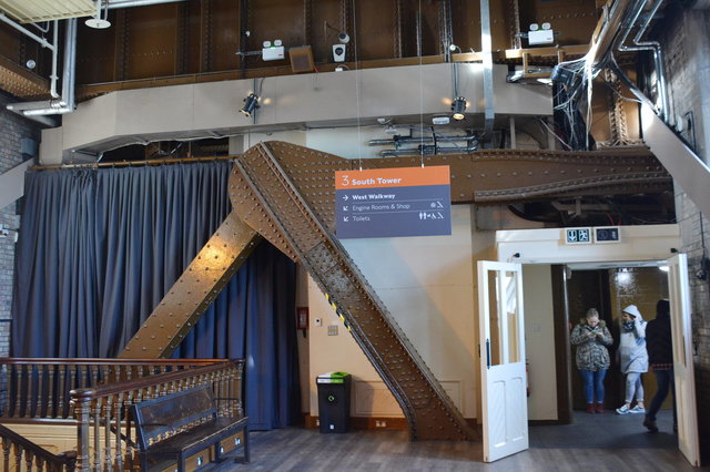 Steel truss inside the Tower Bridge