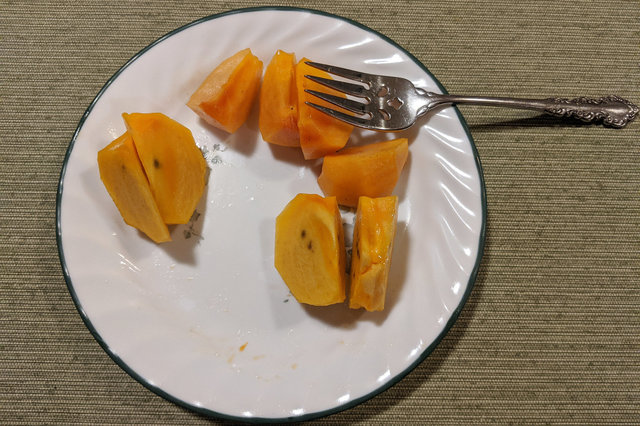 Persimmons from our tree