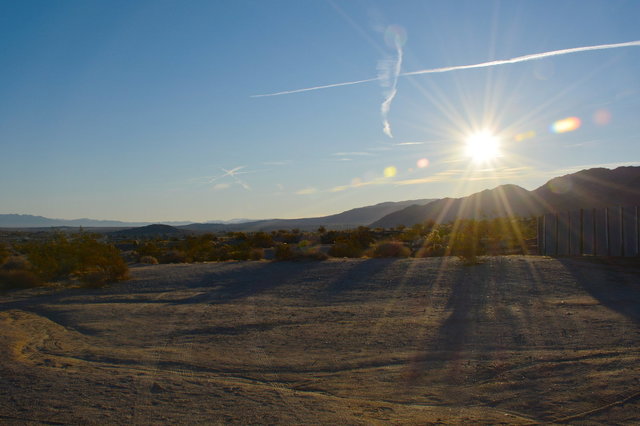 Morning sun over Twentynine Palms