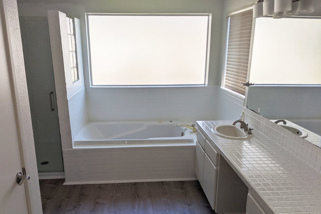 Completed master bathroom