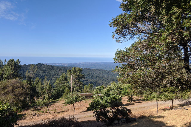 View of Santa Cruz and the Pacific Ocean