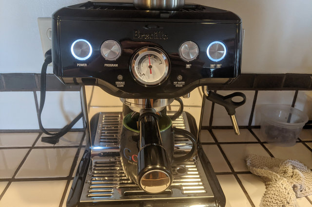 Making espresso with a Breville Infuser