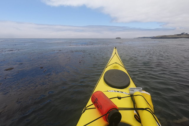 Kayaking towards Seal Rock