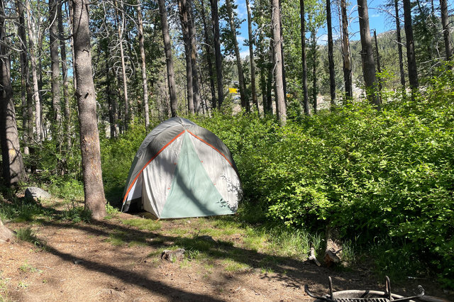 Tent at Hampshire Rocks campground