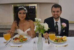 Vero and Willy at their wedding reception