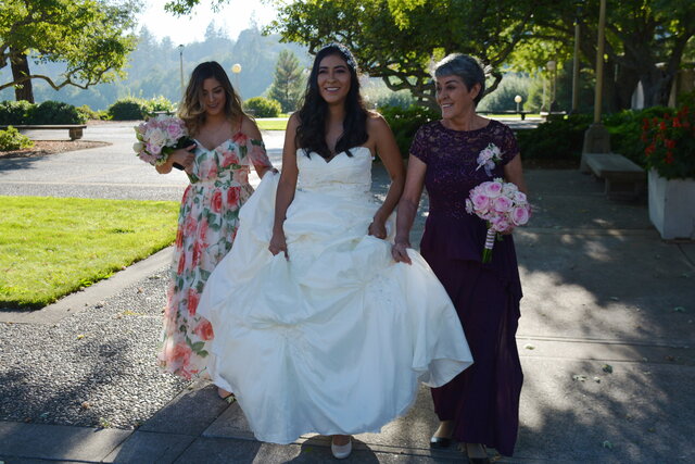 Vero walks with Diana and her mom